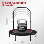 48in Foldable Fitness Trampoline Rebounder Indoor/Outdoor Body Exercise — alternate product view 3