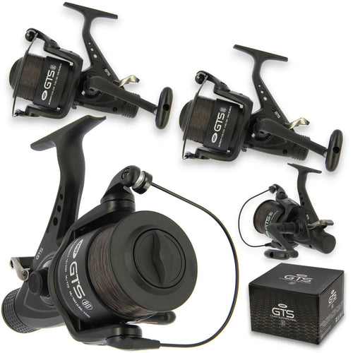 2 x NGT Carp Fishing Reel GTS 60 Bait Runner Freespool with 15lb Line Matt Black — alternate product view 2