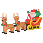 8ft Christmas Inflatable Santa Claus on Sleigh, LED Lighted Decoration — alternate product view 11