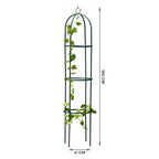 1.9m Garden Obelisk Black Metal Outdoor Trellis Climbing Plant Support Frame — alternate product view 3