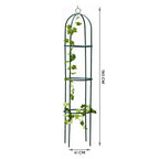 1.9m Garden Obelisk Black Metal Outdoor Trellis Climbing Plant Support Frame — alternate product view 3