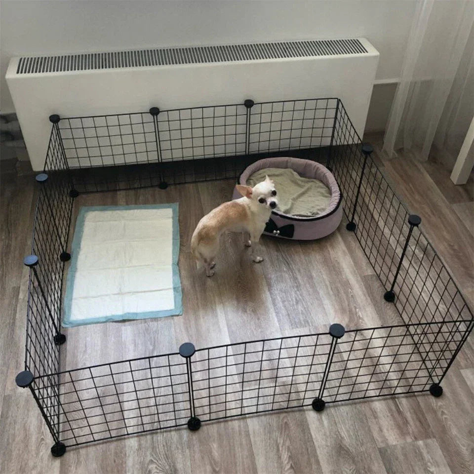 12 Panel Pet Playpen Metal Puppy Dog Small Animals Cage Run Fence Indoor Outdoor — alternate product view 2