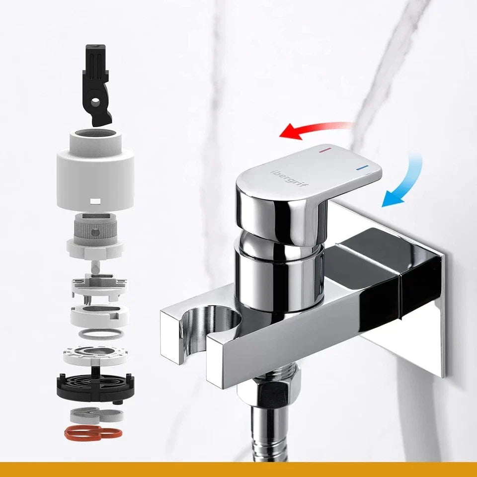 Muslim Shower Mixer Kit, Hot and Cold Bidet Spray with Shattaf Sprayer — alternate product view 5