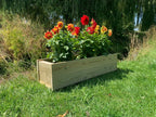 Long Garden Wooden Planter Trough Veg Wood Flower Boxes READY MADE — main product view