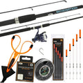 Float Rod And Reel Set 7ft 2 Piece For Coarse Carp Fishing + Floats Hooks Shot — main product view