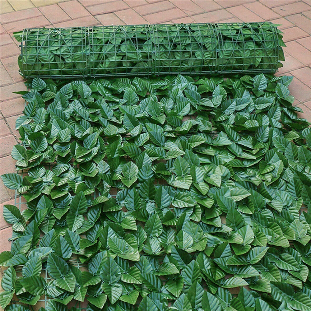 Artificial Hedge Fake Ivy Leaf Garden Fence Privacy Screening Roll Wall Panel 18x2m — alternate product view 2