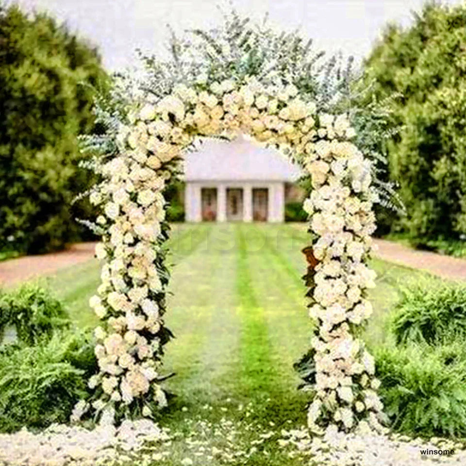 Large 2.4m Heavy Duty Metal Garden Arch Strong Rose Climbing Plants Support — alternate product view 3