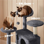 Cat Tree Cat Tower Cat Condo with Scratching Posts & Ladder for Cats Kittens — alternate product view 2