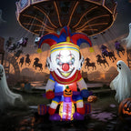 4ft Blow Up Halloween Inflatable Clown on Bicycle with 3 Built-in LED Lights — alternate product view 5