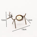 6x Christmas Reindeer Tea Light Candle Holders & Tealights Xmas Home Decor Gift — alternate product view 7