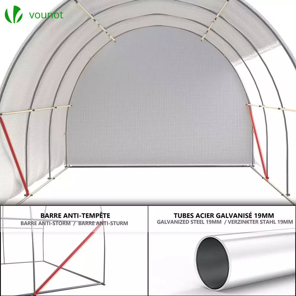 Polytunnel Greenhouse Grow House with Roll-up Side Walls, 3x2x2m 6m² — alternate product view 7