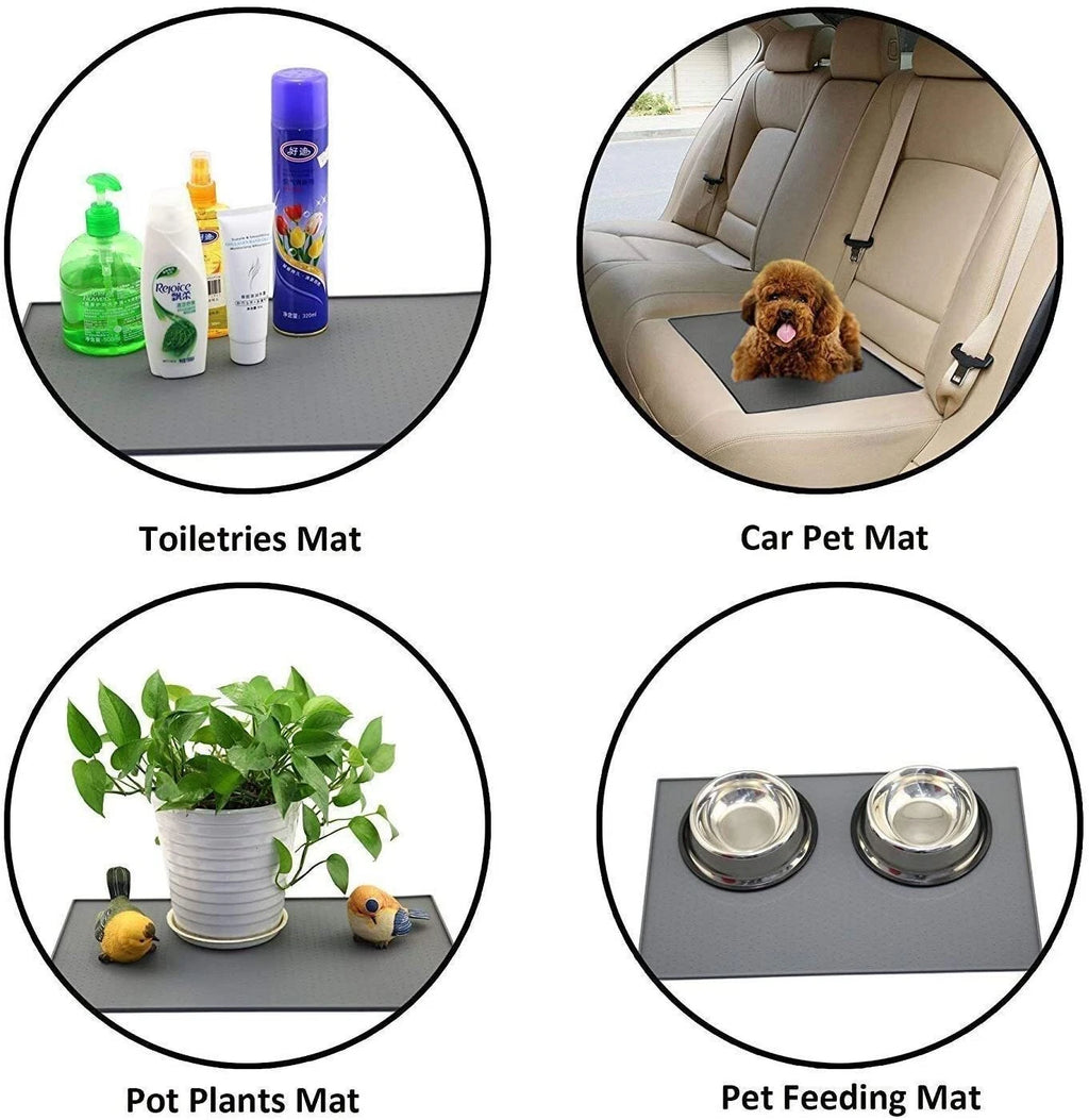 Large Raised-Edge Pet Feeding Mat for Food & Water Bowls — alternate product view 19