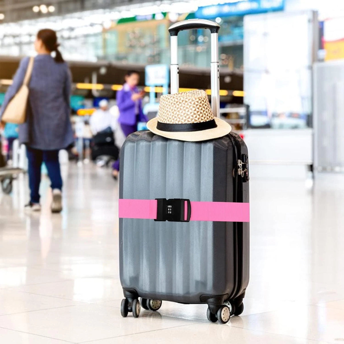 Adjustable Suitcase Luggage Straps — 2 Pack — alternate product view 2
