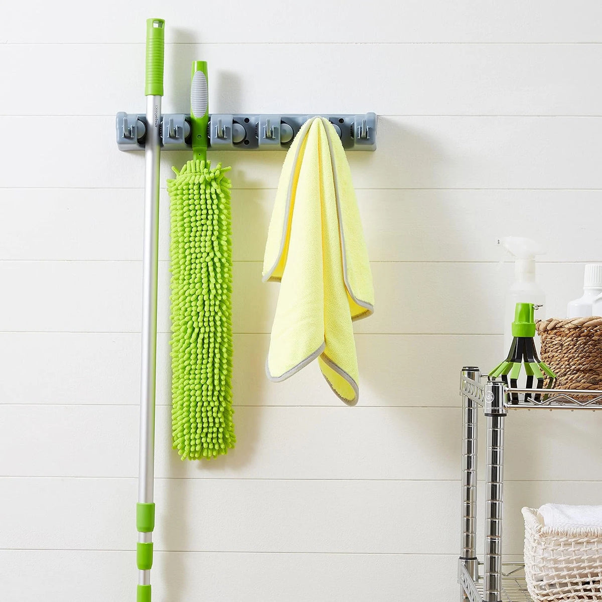 Duplicate Review — Wall-Mounted Mop & Broom Organiser — 5 Grips + 6 Hooks — alternate product view 5