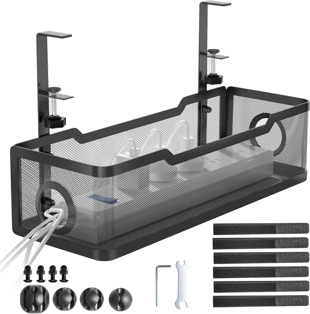 Clamp-On Under-Desk Cable Management Tray — main product view