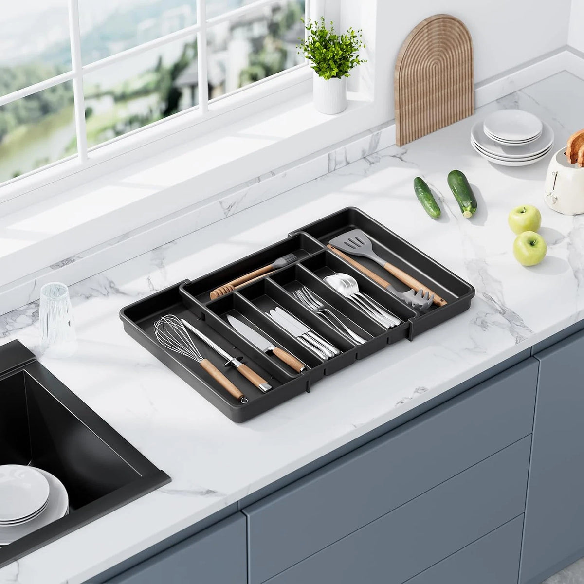 Expandable Cutlery Drawer Tray — 6 to 8 Sections — alternate product view 8
