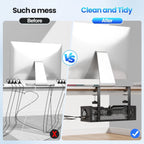 Clamp-On Under-Desk Cable Management Tray — alternate product view 5