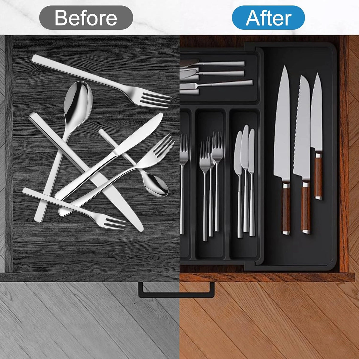 Expandable Cutlery Drawer Tray — 6 to 8 Sections — alternate product view 11