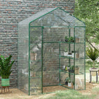 Walk In Greenhouse Grow House Plants Protector Reinforced PVC Cover 4 Shelves — alternate product view 8