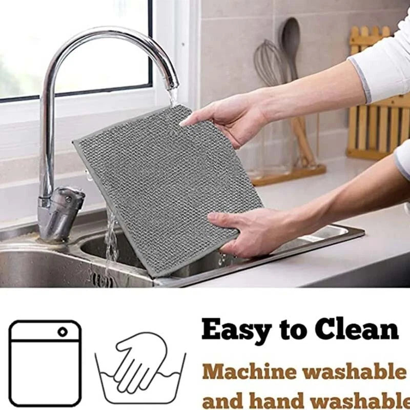 Large Microfibre Dish Drying Mat — 50 × 38 cm — Grey — product view