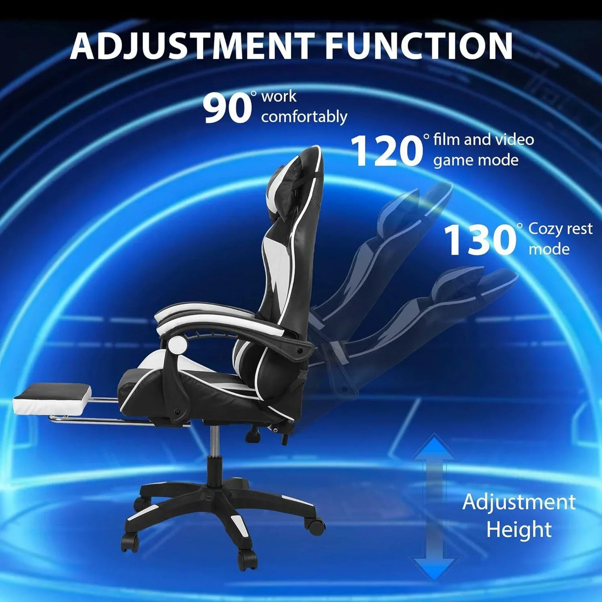 Ergonomic Gaming Chair Executive Office Computer Recliner Swivel Massage Chair — alternate product view 8