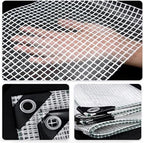 Heavy-Duty Waterproof Mesh Reinforced Transparent Polyethylene Sheeting Clear Tarpaulin — alternate product view 2