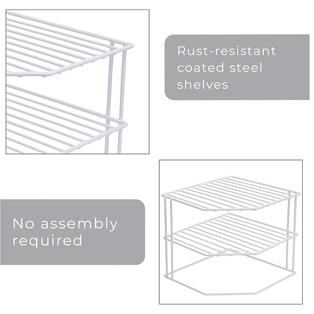 Three-Tier Corner Cupboard Plate Rack — alternate product view 10