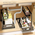 L-Shaped Under-Sink Pull-Out Organiser — 2 Tier — alternate product view 9