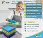Reusable Microfibre Cleaning Cloths — 20 Pack, 30 × 30 cm — alternate product view 8