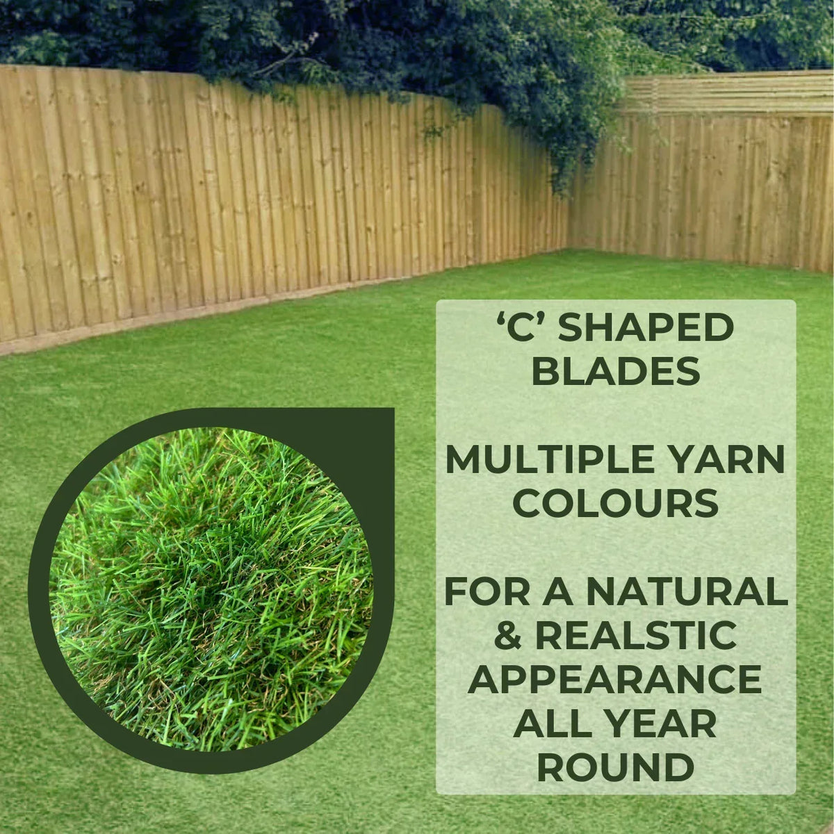30mm Realistic Artificial Grass Natural Look Lawn Turf — alternate product view 11