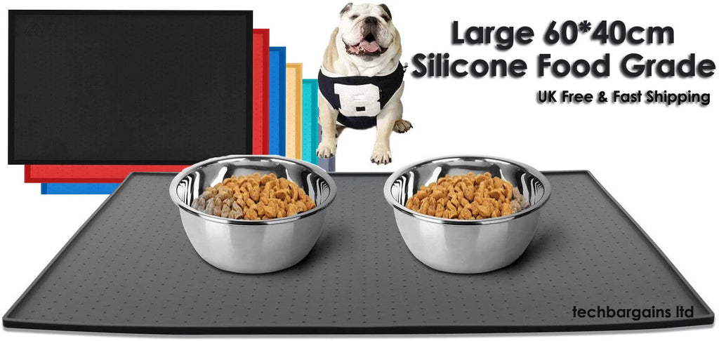 Large Raised-Edge Pet Feeding Mat for Food & Water Bowls — alternate product view 2