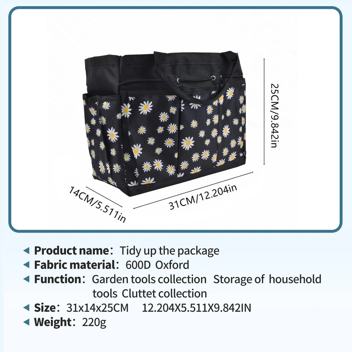 Multi-Pocket Garden Tool Tote Bag — alternate product view 7