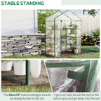 Walk In Greenhouse Grow House Plants Protector Reinforced PVC Cover 4 Shelves — alternate product view 9