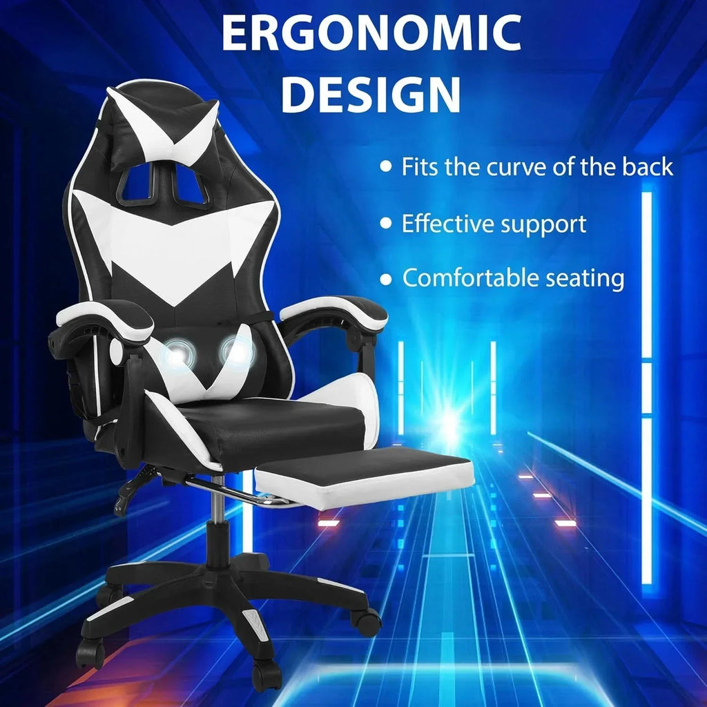 Ergonomic Gaming Chair Executive Office Computer Recliner Swivel Massage Chair — alternate product view 7