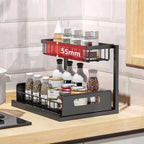 L-Shaped Under-Sink Pull-Out Organiser — 2 Tier — alternate product view 2
