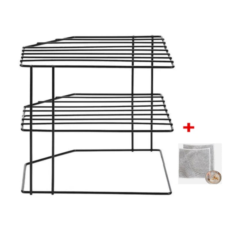 Three-Tier Corner Cupboard Plate Rack — alternate product view 3