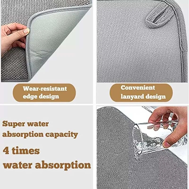Large Microfibre Dish Drying Mat — 50 × 38 cm — alternate product view 10