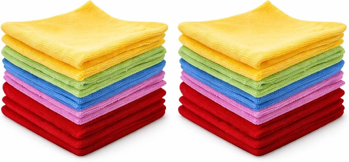 Reusable Microfibre Cleaning Cloths — 20 Pack, 30 × 30 cm — alternate product view 4