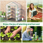 Walk In Greenhouse Grow House Plants Protector Reinforced PVC Cover 4 Shelves — alternate product view 5