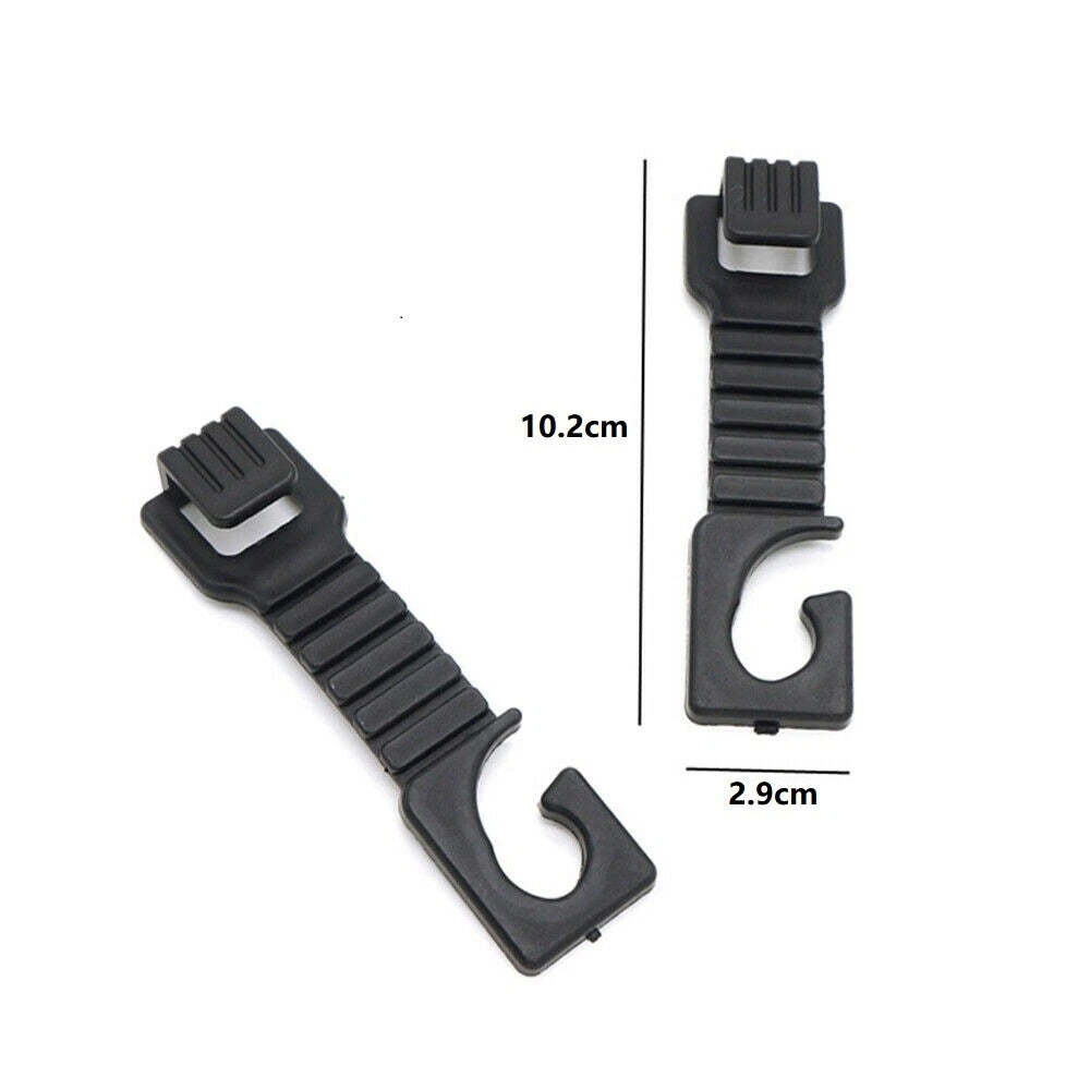 Car Headrest Storage Hooks — 2 Pack — on a clean white background