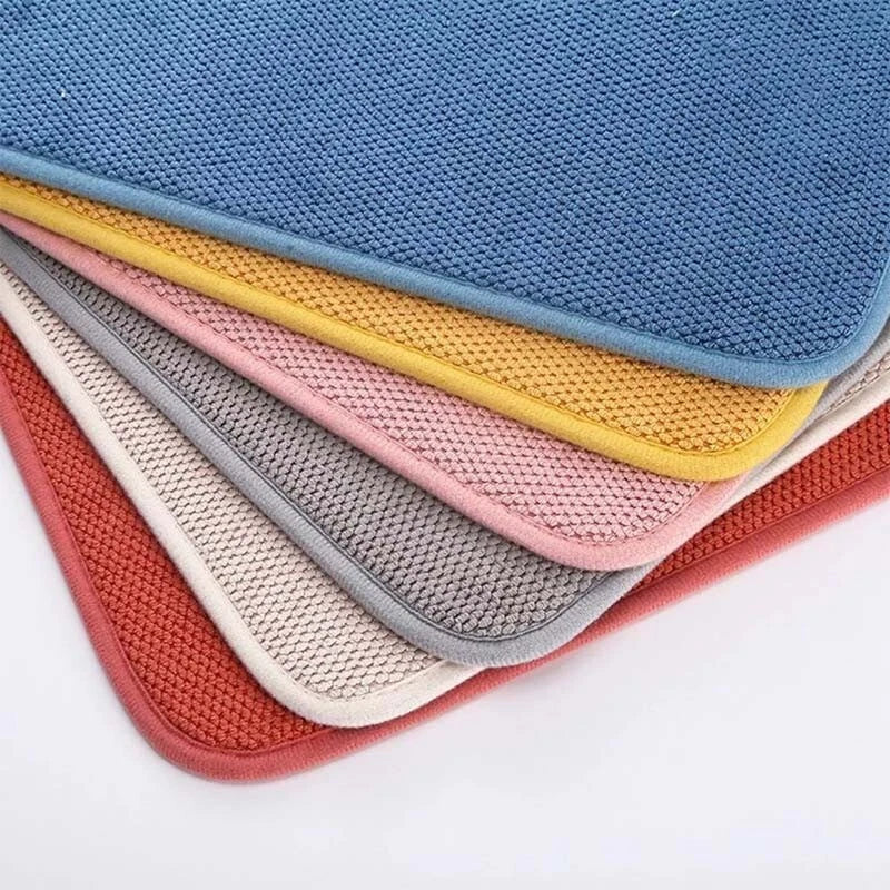 Large Microfibre Dish Drying Mat — 50 × 38 cm — Pink — product view