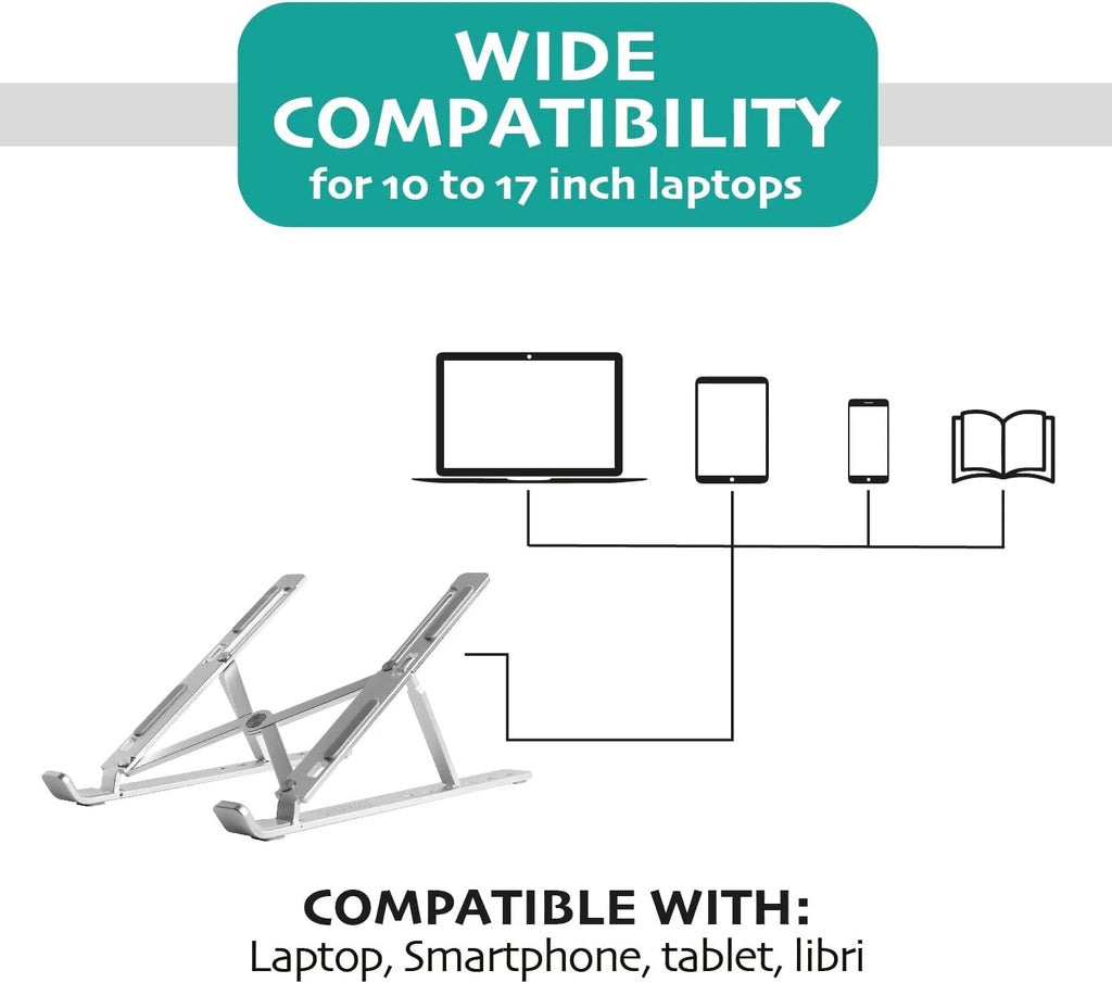Adjustable Foldable Aluminium Laptop Stand — alternate product view 4