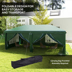 3x6m Pop Up Gazebo Party Tent Canopy Marquee with Storage Bag Green — alternate product view 4