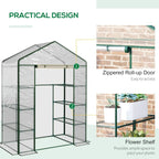 Walk In Greenhouse Grow House Plants Protector Reinforced PVC Cover 4 Shelves — alternate product view 7