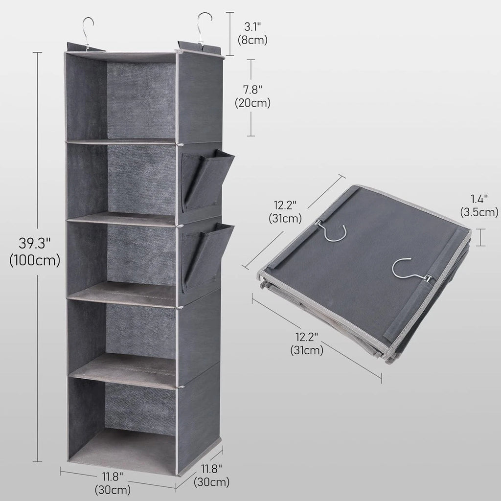 Hanging Wardrobe Shelf Organiser — 5 Tier — alternate product view 8