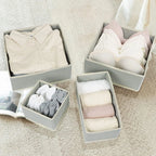 Foldable Fabric Drawer Organisers — 12 Pack — alternate product view 2