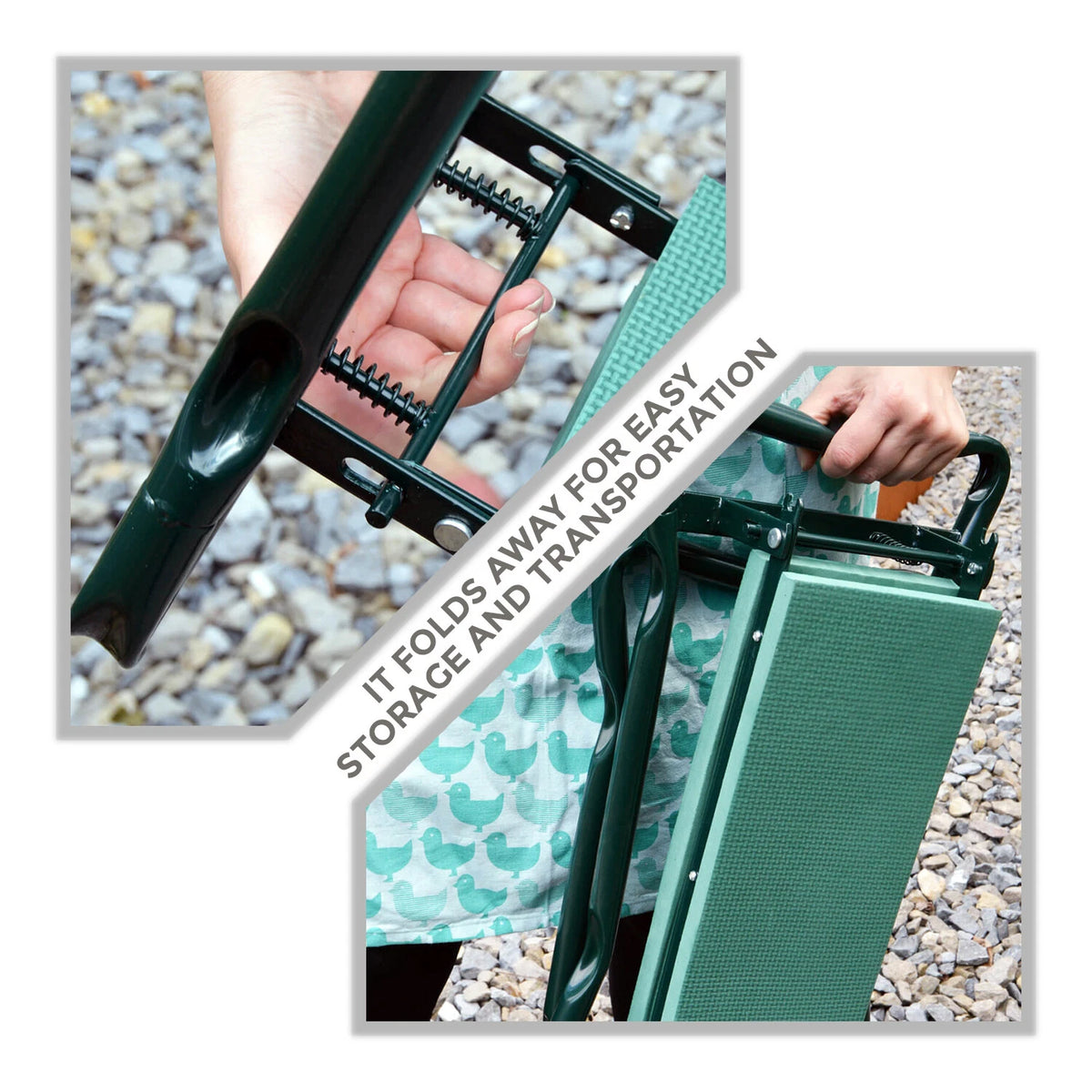Folding Garden Kneeler & Seat with Tool Pouch — alternate product view 4