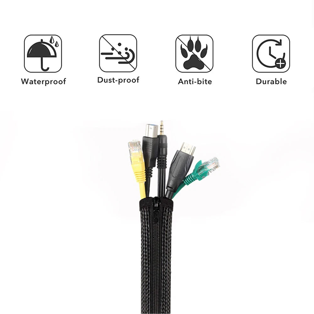 Zip-Up Cable Tidy Sleeve — Approx. 1.2 m — alternate product view 3