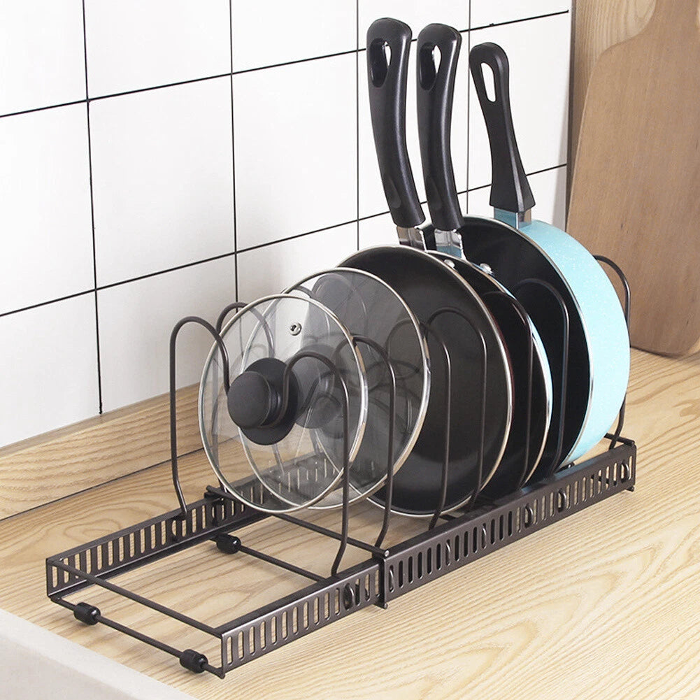 Duplicate Review — Expandable Pan & Lid Organiser Rack — 10 Dividers — alternate product view 2