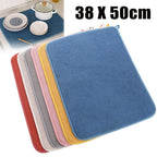 Large Microfibre Dish Drying Mat — 50 × 38 cm — Blue — main product view